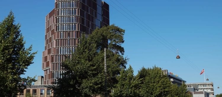 The iconic building the Maersk Tower has rapidly become a landmark structure for Copenhagen Science City