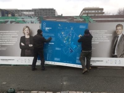 King size map erected in Copenhagen Science City