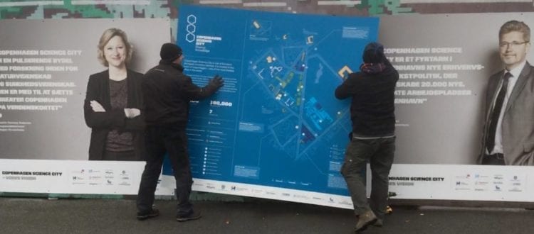 King size map erected in Copenhagen Science City