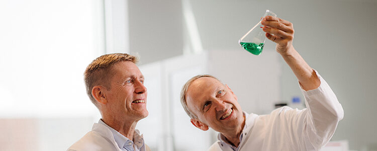 Morten Albrechtsen and Andreas Kjær CEO & Founder of the Copenhagen Science City-located start-up Fluoguide