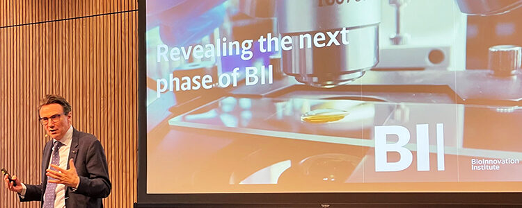 Jens Nielsen, CEO, BioInnovation Institute announcing a 5,5 billion DKK grant from Novo Nordisk Foundation.